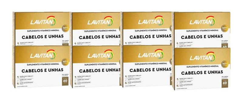 Imagem de Kit 8cx Lavitan Cabelos E Unhas Com 60 Cápsulas - Cimed