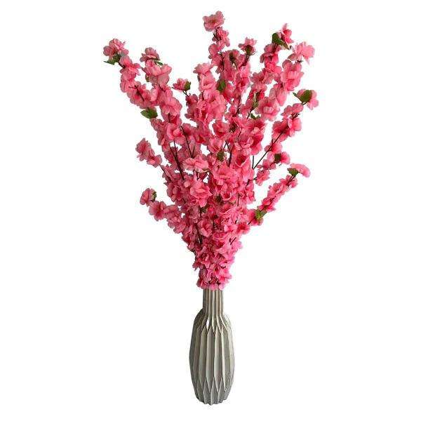 Imagem de Kit 8Galhos de Cerejeira com 6 hastes cada 120cm Flores Artificiais Bonitas para Decoração