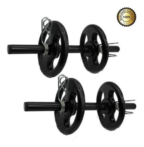 Kit 8Kg Anilhas Emborrachada + Par De Halter 40Cm C/Presilha - Infinity Imagem de Kit 8Kg Anilhas Emborrachada + Par De Halter 40Cm C/Presilha