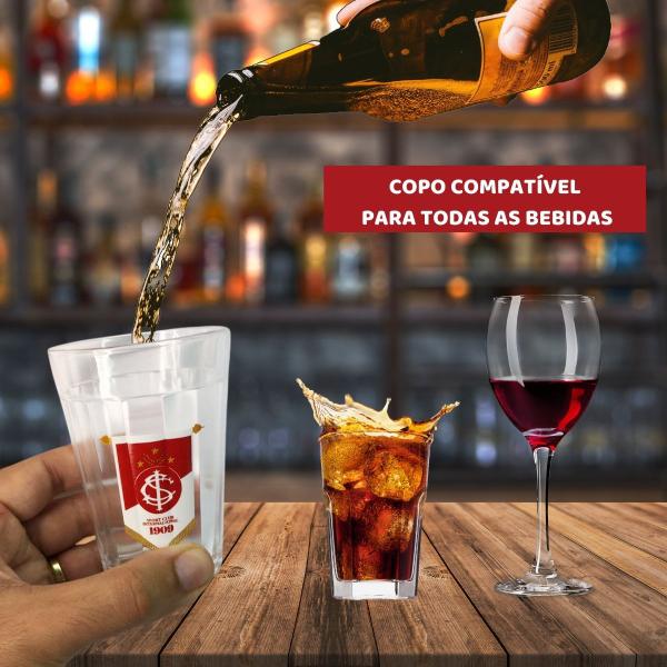 Imagem de Kit 8Un Copo Americano Tradicional Vidro 190ml Bar Cerveja Time Internacional Oficial