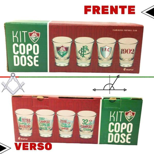 Imagem de Kit 8Un Copo Dose Shot 60Ml Pinga Cachaça Time Fluminense