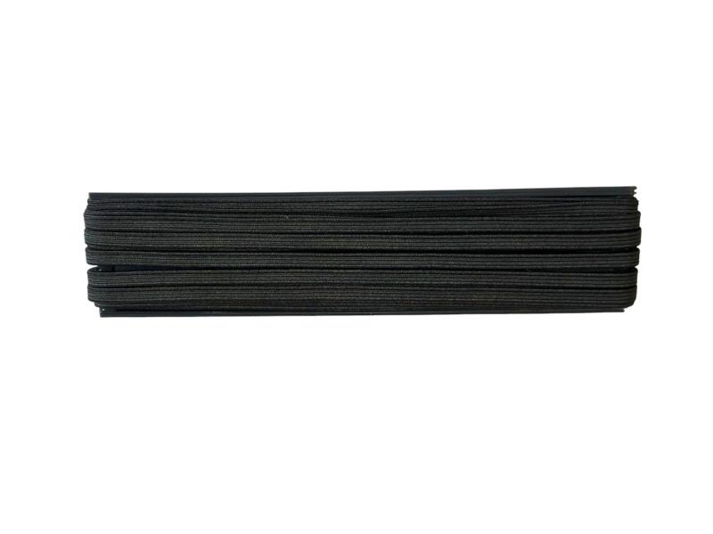 Kit 8un Elástico Chato N10, 6mm, preto poliéster 10 metros - Mor Imagem de Kit 8un Elástico Chato N10, 6mm, preto poliéster 10 metros