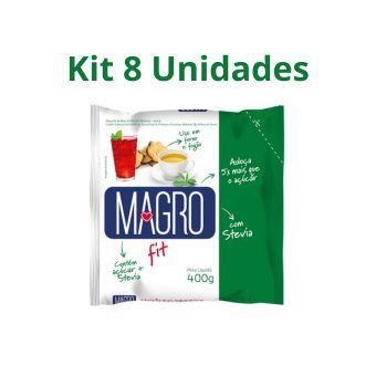 Imagem de Kit 8uni adocante magro lowcucar fit com stevia 400g