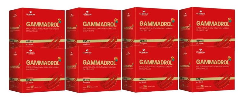 Imagem de Kit 8x Gammadrol 850mg C/60 Cápsulas Softgel - La San Day