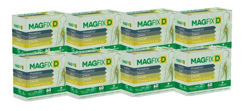 Imagem de Kit 8x Suplemento Magfix D Com 60 Cápsulas - La San Day