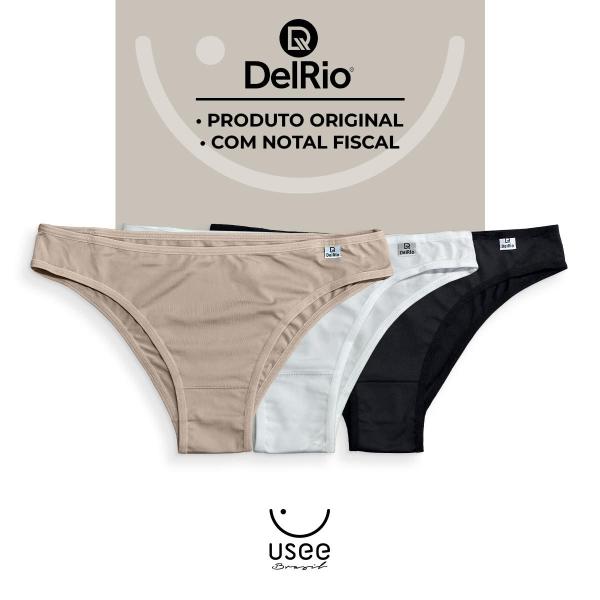 Imagem de kit 9 Calcinhas Tanga Adulto Microfibra Feminino Conforto Delrio