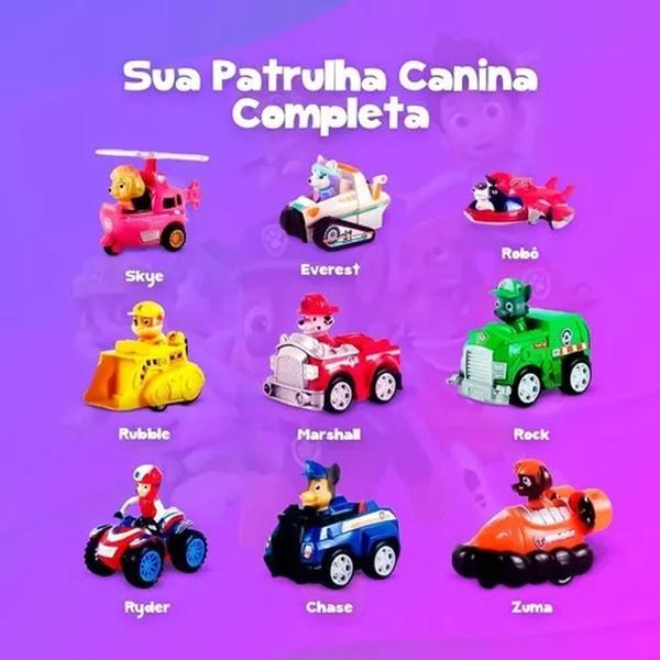 Imagem de Kit 9 Carros E Personagens Patrulha Canina Fricção Coleção