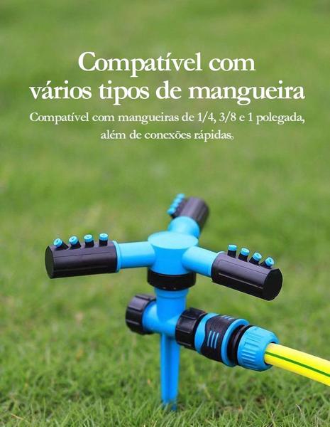 Imagem de Kit 9 Irrigador Aspersor 360 Jatos Grama Jardins Horta