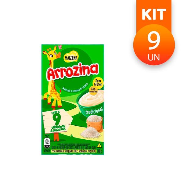 Kit 9 Maizena Arrozina Tradicional Amido De Milho Mingau 9 Vitaminas Papinha 180g Imagem de Kit 9 Maizena Arrozina Tradicional Amido De Milho Mingau 9 Vitaminas Papinha 180g