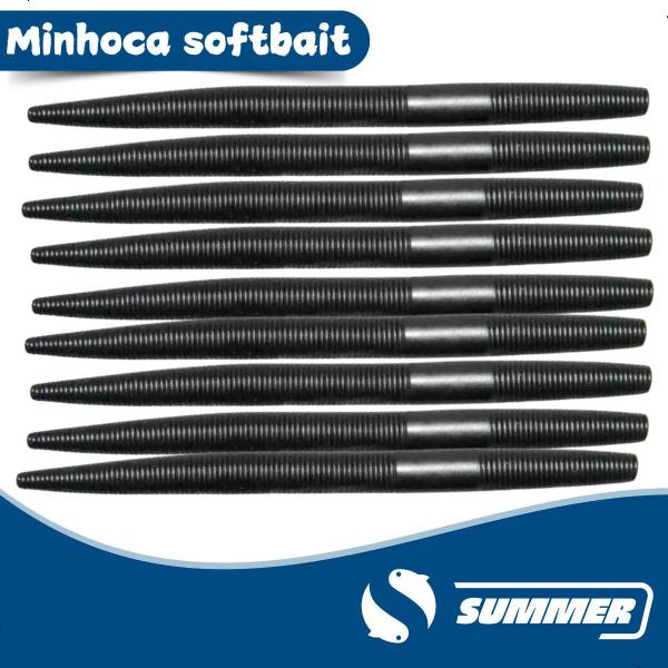 Imagem de Kit 9 Minhoca Isca Artificial Pesca Maruri 13,5cm Minhocuçu