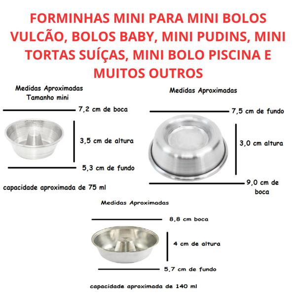 Imagem de Kit 9 Mini Formas + 1 Forma Suíça Gomada + 1 Assadeira Para Forno Elétrico