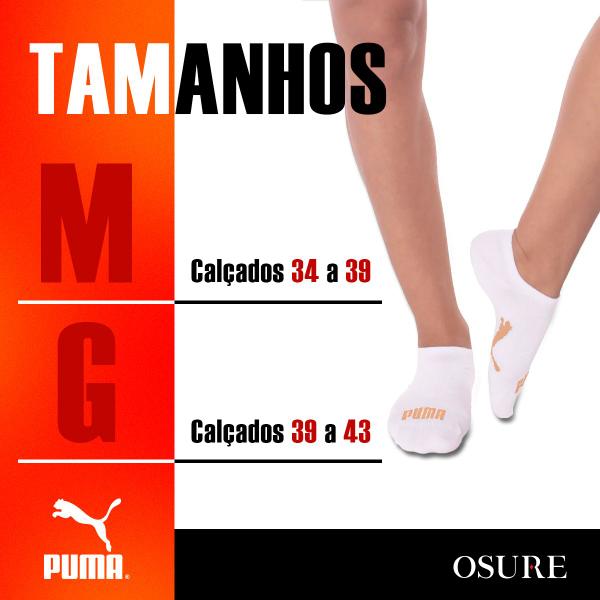 Imagem de Kit 9 Pares Meias Puma Sapatilha Algodão Cano Baixo Meia Soquete Adulto Masculino Feminino Original