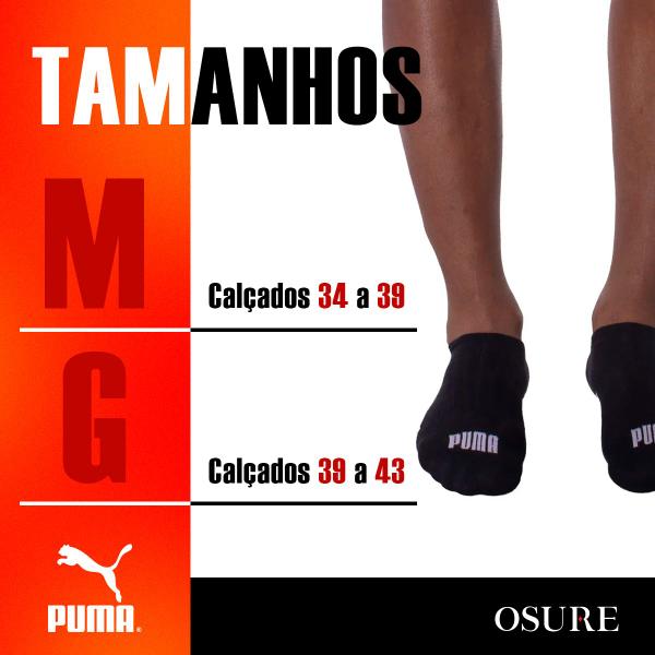 Imagem de Kit 9 Pares Meias Puma Sapatilha Algodão Cano Baixo Meia Soquete Adulto Masculino Feminino Original