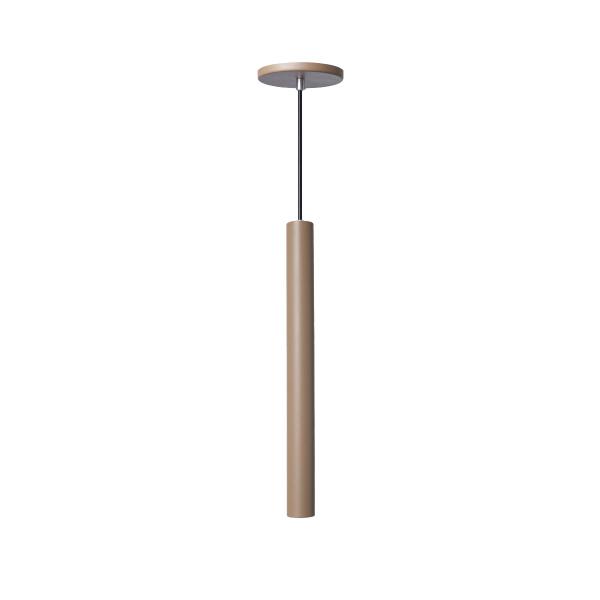 Imagem de Kit 9 Pendente Luminária Tubo Fendi 30 Cm + Lâmpada LED Branco Quente