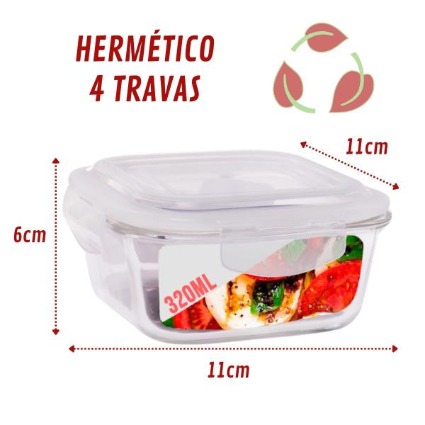 Imagem de Kit 9 Pote Hermetico p/ Papinha Temperos Pequeno 320ML