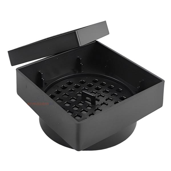 Kit 9 Ralo Oculto Invisível Quadrado 10x10cm Plástico Com Tela Para Banheiro - AMZ Imagem de Kit 9 Ralo Oculto Invisível Quadrado 10x10cm Plástico Com Tela Para Banheiro - AMZ