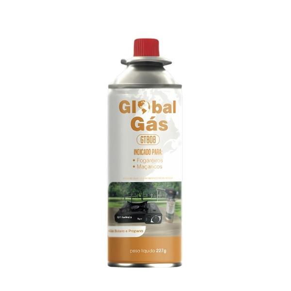 Imagem de Kit 9 refil gás butano para fogareiro e maçarico globalmix 227g artesanato solda culinário campgás