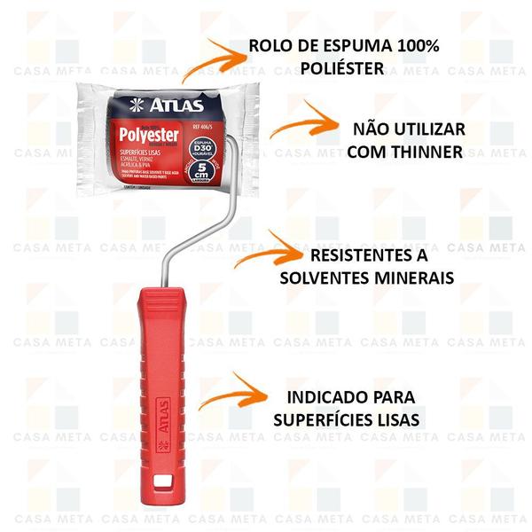 Imagem de Kit 9 Rolo Espuma Pintura Portao, Grade, Ferro e Madeira 5cm