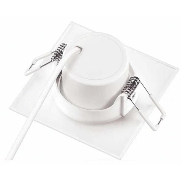 Imagem de Kit 9 Spot Led Philips Quadrado Embutir 6.2w Luz Quente 2700K