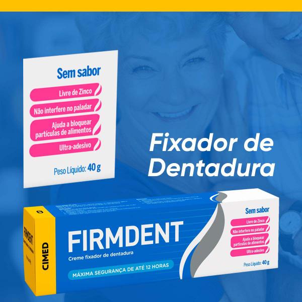 Imagem de Kit 9 und Fixador de Dentadura Firmdent Creme 40g S/ Sabor