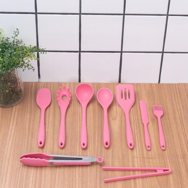 Imagem de Kit 9 Utensílios Cozinha Silicone Completo Multiuso - Oikos