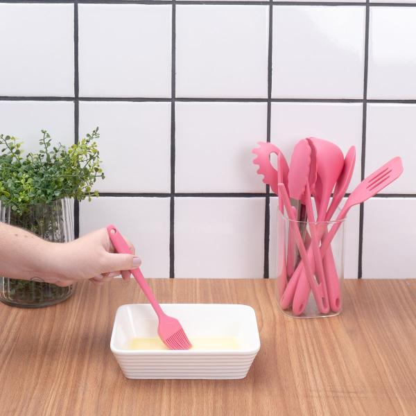 Imagem de Kit 9 utensílios de cozinha de silicone completo multiuso - Oikos