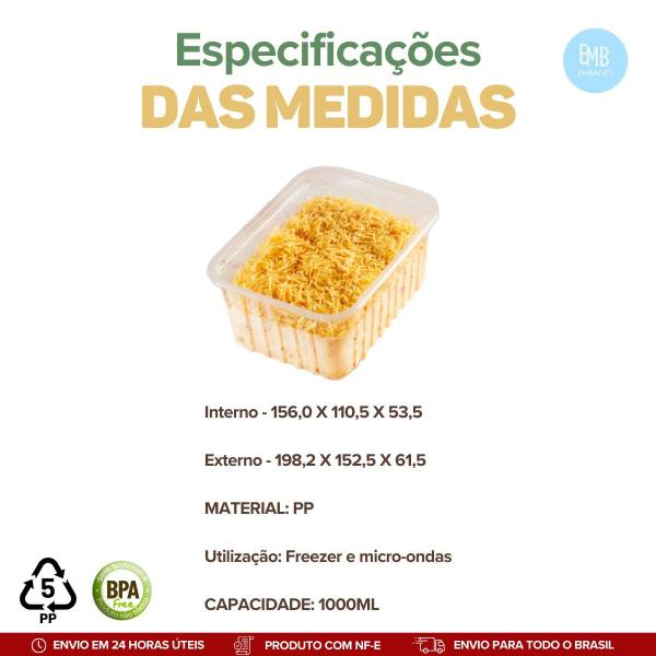 Imagem de Kit 96 Potes de Plastico Com Tampa 500ml + Pote 1000ml 