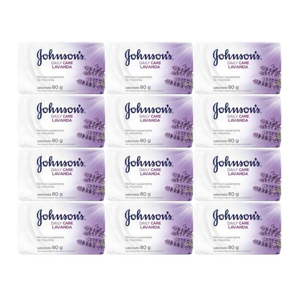 Imagem de Kit 96 Sabonetes Johnson's Lavanda 80g