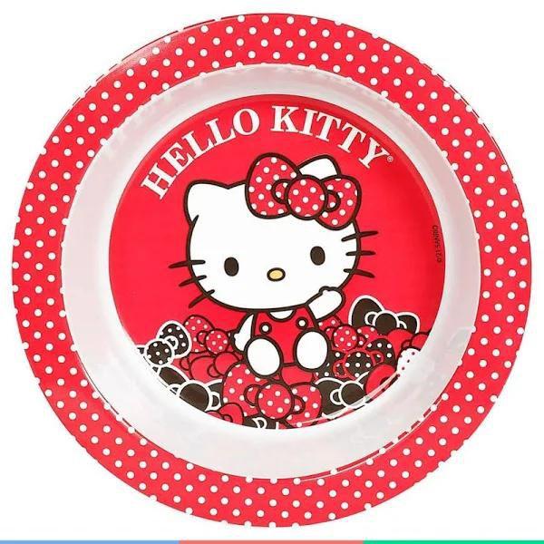 Kit A Hora Da Papinha Hello Kitty Com Babador - Baby Go Imagem de Kit A Hora Da Papinha Hello Kitty Com Babador - Baby Go
