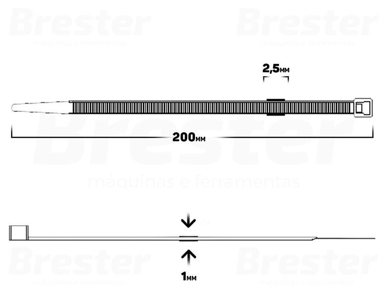 Imagem de Kit Abraçadeira Nylon 280x4,8 Preto Plástico Fertak 500pçs 1326