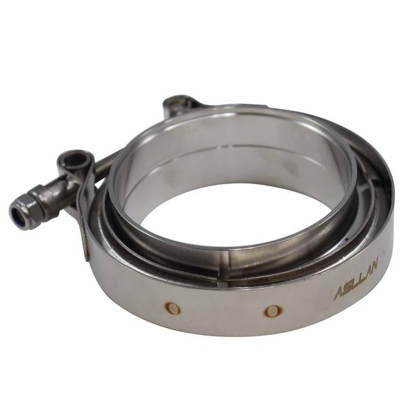 Imagem de Kit Abraçadeira V-Band com Flanges Inox 4"- Cód.9407