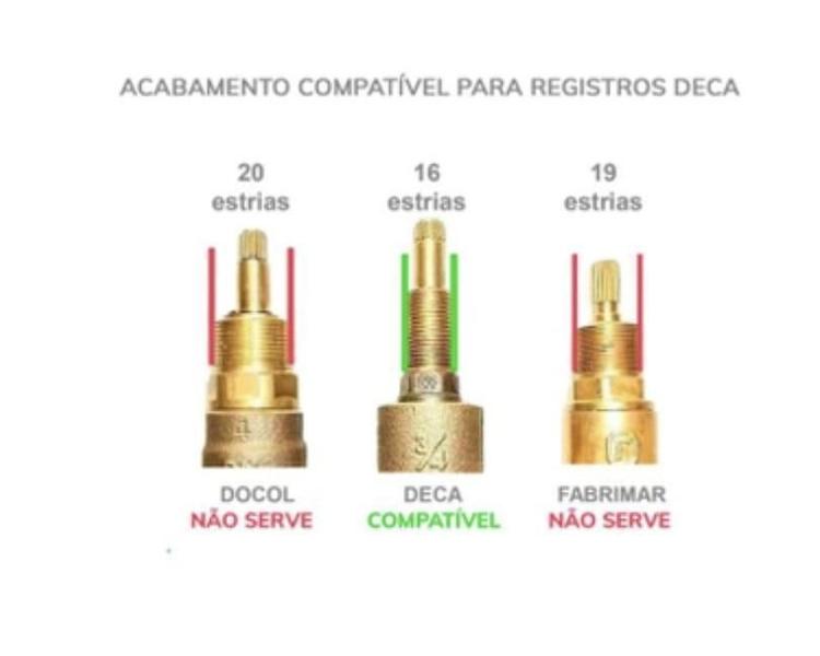 Imagem de Kit Acabamento Registro C40 Com 12 Padrão Deca