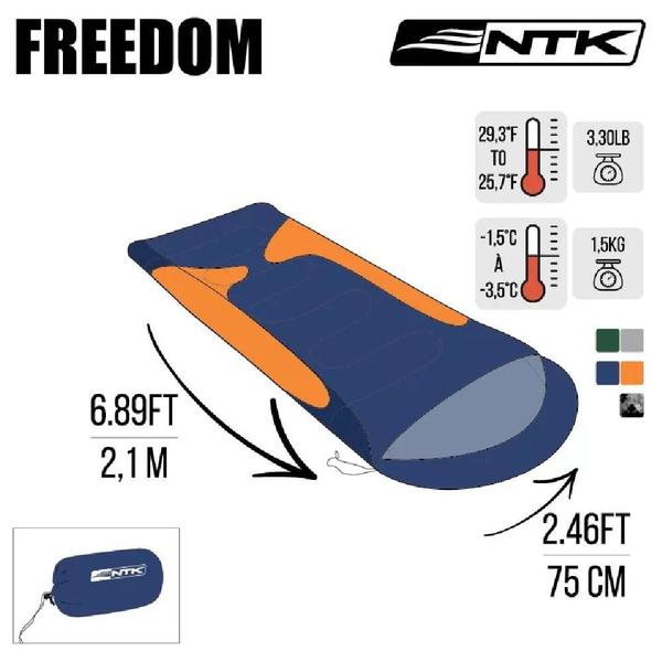 Imagem de Kit Acampamento Barraca Falcon 3P NTK + Saco Dormir Freedom