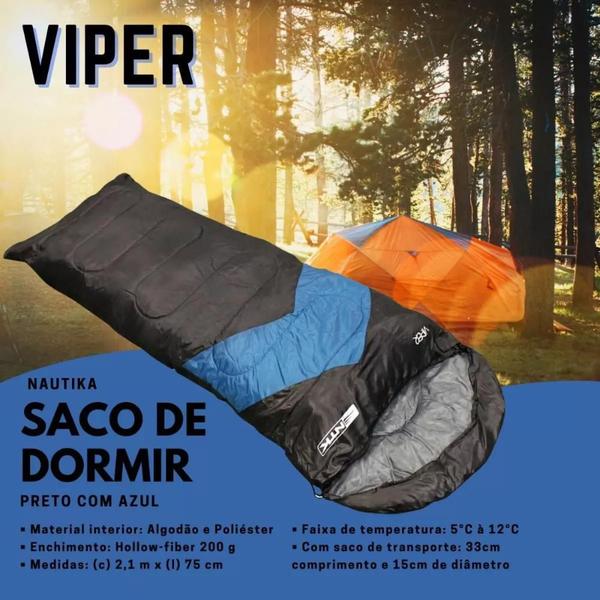 Imagem de Kit Acampamento Saco Dormir Viper 5ºC + Isolante Termico NTK