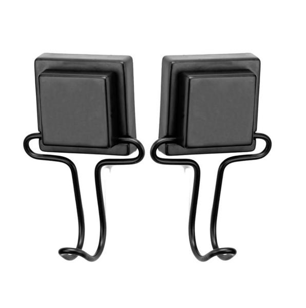 Kit Acessórios 2 Peças Banheiro Ganchos Toalha Aço Preto Fixação Ventosa Arthi Imagem de Kit Acessórios 2 Peças Banheiro Ganchos Toalha Aço Preto Fixação Ventosa Arthi