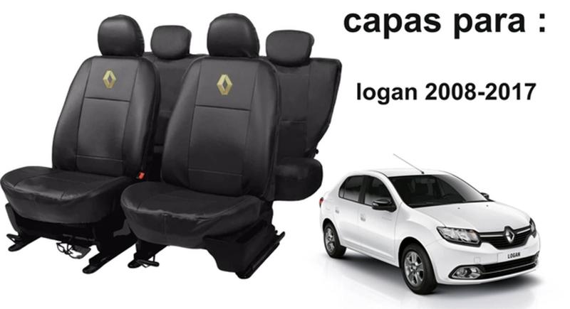 Imagem de Kit Acessórios Automotivos Logan 08-17: Capa de Couro, Cobertura e Limpador