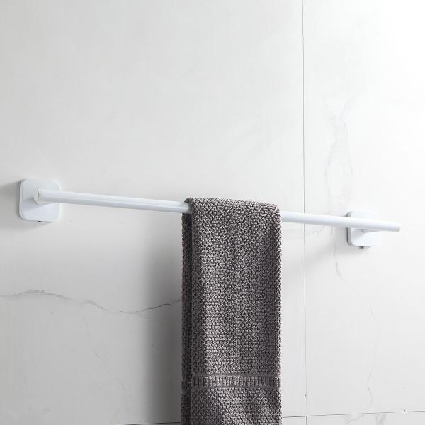 Imagem de Kit Acessórios Banheiro Branco De Parede 4 peças Luxo Metal