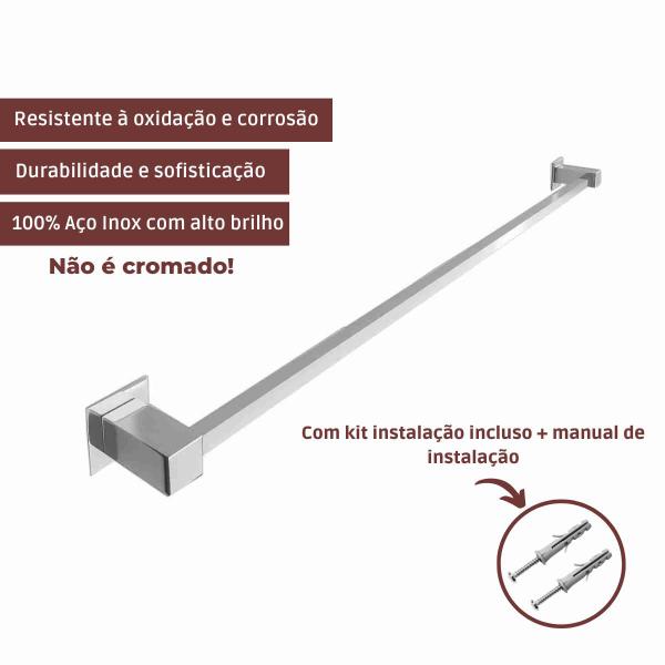 Imagem de Kit Acessórios Banheiro/lavabo 3 Peças Aço Inox 304 Q3B