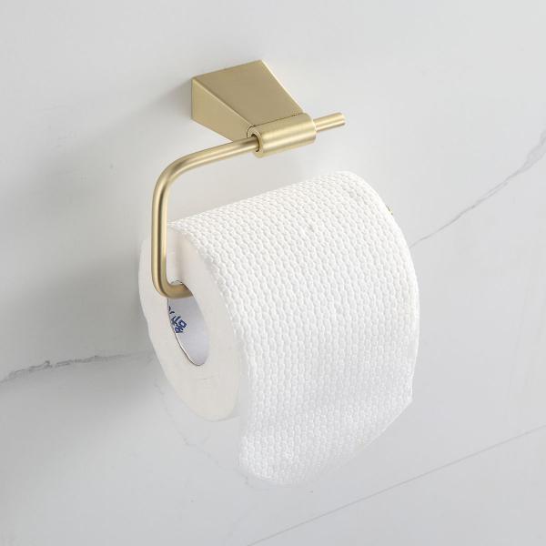 Imagem de Kit Acessórios Banheiro Luxo Dourado Escovado 4pçs Lavatório