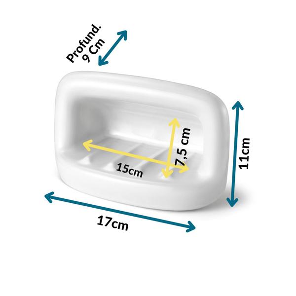 Imagem de Kit acessorios embutir louca branco 5pcs icasa