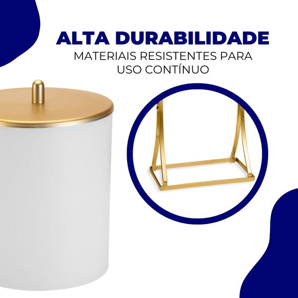 Kit Acessorios Lavabo Lixeira Porta Toalha De Rosto Luxo Banheiro Dourado Arthi - ABCompras Imagem de Kit Acessorios Lavabo Lixeira Porta Toalha De Rosto Luxo Banheiro Dourado Arthi