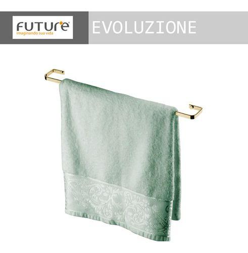 Kit Acessórios Lavabo Porta Toalha Banho 60 Cm Rosto Dourado - Future Industria Metalurgica L Imagem de Kit Acessórios Lavabo Porta Toalha Banho 60 Cm Rosto Dourado