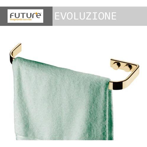 Kit Acessórios Lavabo Porta Toalha Banho 60 Cm Rosto Dourado - Future Industria Metalurgica L Imagem de Kit Acessórios Lavabo Porta Toalha Banho 60 Cm Rosto Dourado