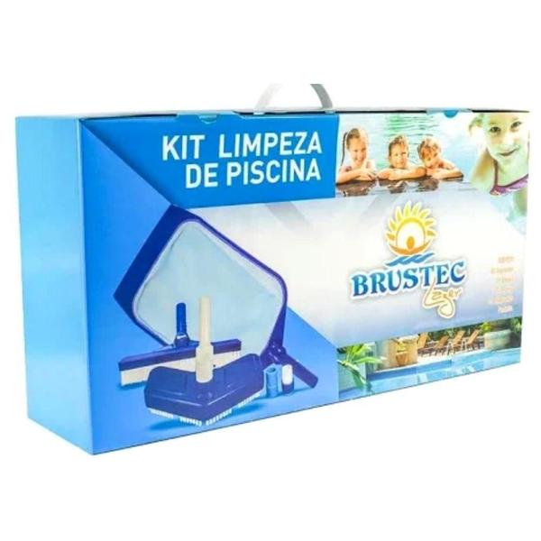 Imagem de Kit Acessórios Limpeza Piscina Fibra, Alvenaria E Vinil