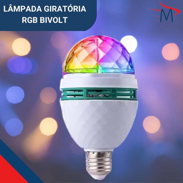 Imagem de KIT Acessórios Neon C/ Balão Lâmpada Luz Negra Giratória RGB