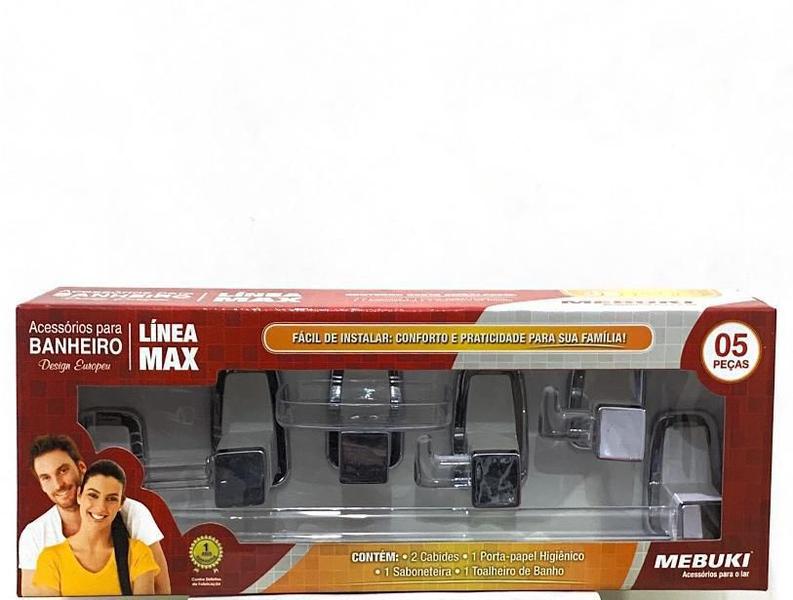 Imagem de Kit Acessórios Para Banheiro Linea Max Mebuki