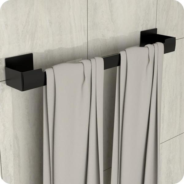 Kit Acessórios Para Banheiro Preto Adesivo 4pçs ELG - MetalCromo Imagem de Kit Acessórios Para Banheiro Preto Adesivo 4pçs ELG