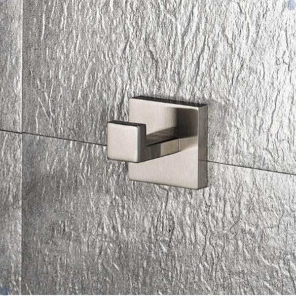 Imagem de Kit acessórios para banheiro quadrado aço escovado 4 peças