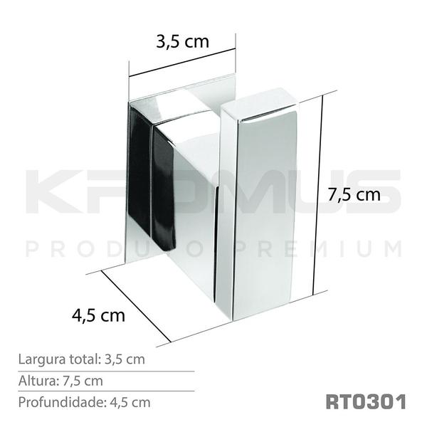 Imagem de Kit Acessórios Para Banheiros 4 Peças Inox - Kromus Kitrt4a