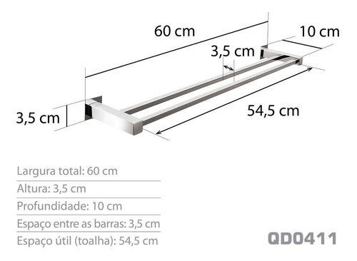 Imagem de Kit Acessórios Para Banheiros 5 Peças Inox - Kromus Kitqd5a